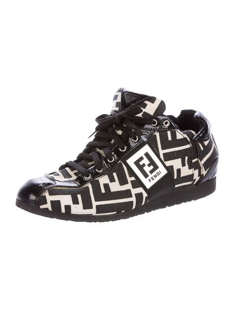 fendi low top sneakers black|Fendi black sneakers women's.